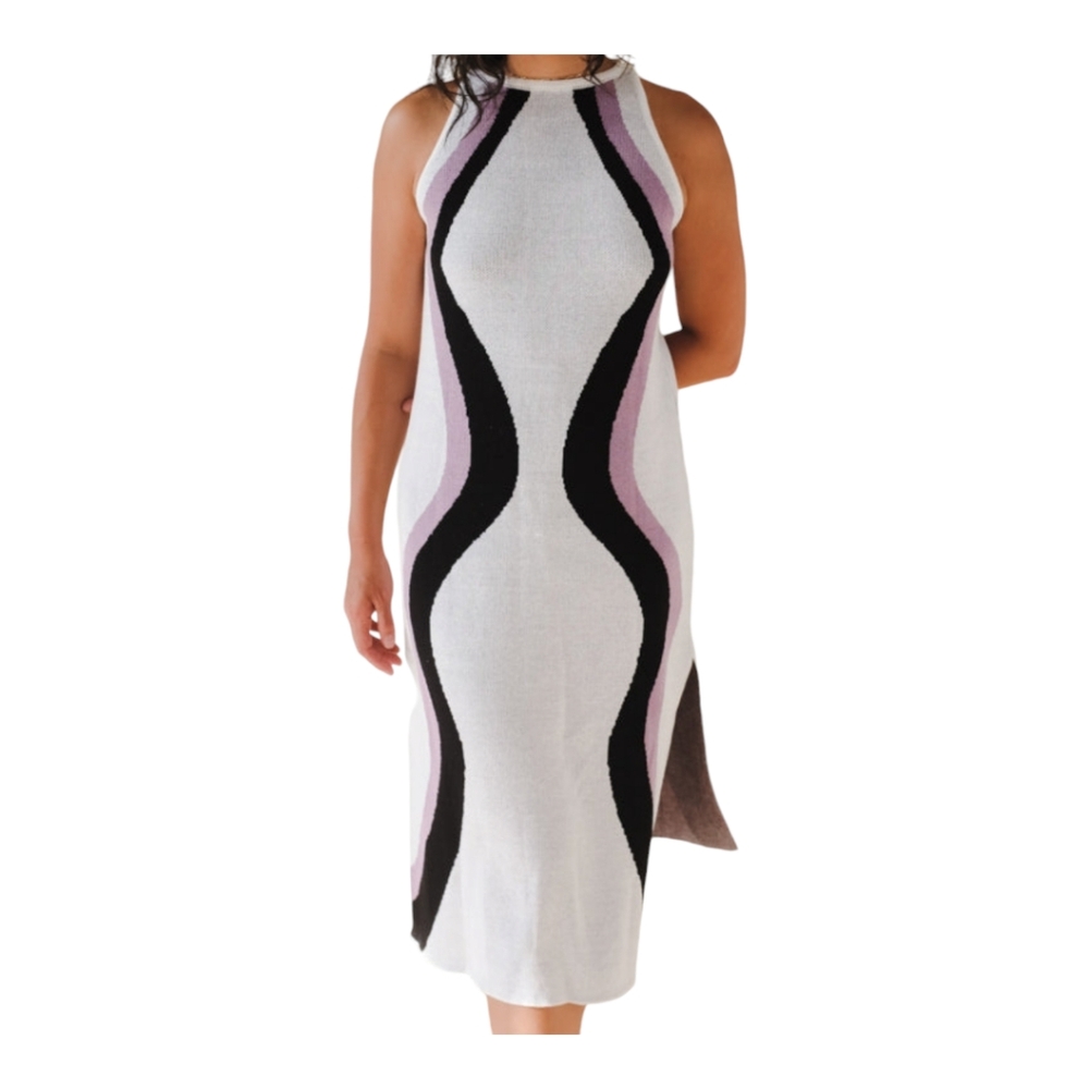 Mandinga Inca bodycon midi hourglass illusion dress size XS